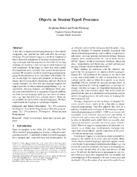 Objects As Session-Typed Processes