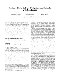 Scalable Similarity-Based Neighborhood Methods with Mapreduce