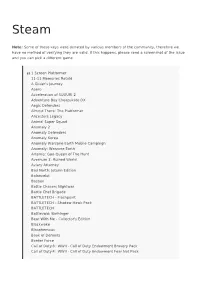 Some of These Keys Were Donated by Various Members of the Community, Therefore We Have No Method of Verifying They Are Valid
