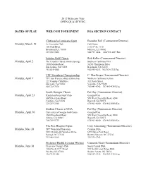 2012 Web.Com Tour OPEN QUALIFYING