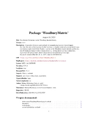 Package 'Woodburymatrix'