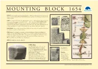 Roehampton Mounting Block Information Board