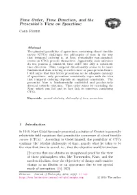Time Order, Time Direction, and the Presentist's View on Spacetime
