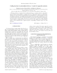 Cooling Electrons in Semiconductor Devices: a Model of Evaporative Emission