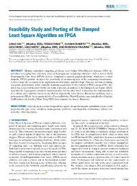 Feasibility Study and Porting of the Damped Least Square Algorithm on FPGA