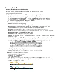 Form Exam, Section 2: 18Th-Century Fugal Analysis (8 Questions)