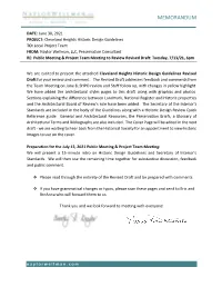 Historic Preservation Guidelines Design Guidelines Revised Draft