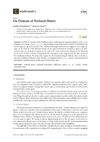 On Domain of Nörlund Matrix