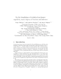 On the Foundations of Statistical Mechanics: Ergodicity, Many Degrees of Freedom and Inference