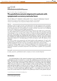 The Patellofemoral Joint Alignment in Patients with Symptomatic Accessory Navicular Bone