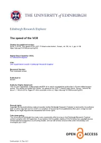 The Speed of the VCR
