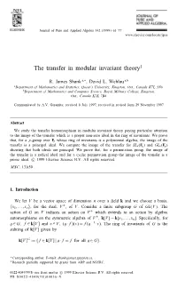 The Transfer in Modular Invariant Theory1