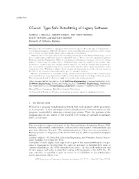 Ccured: Type-Safe Retrofitting of Legacy Software