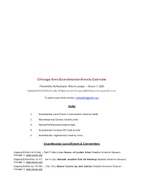 Chicago Area Scandinavian Events Calendar