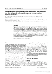 Differential Diagnosis with Medullary Thyroid Carcinoma