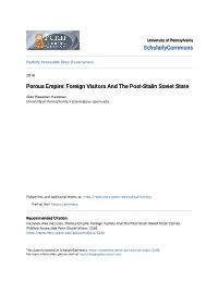Foreign Visitors and the Post-Stalin Soviet State