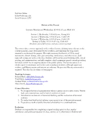 Belew History of the Present Syllabus.Pdf
