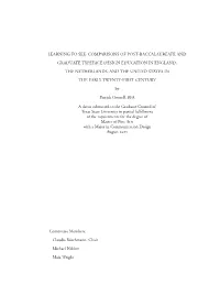 Comparisons of Post-Baccalaureate and Graduate Typeface Design