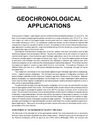 Geochronological Applications