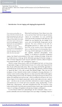 Introduction: on Not Singing and Singing Physiognomically