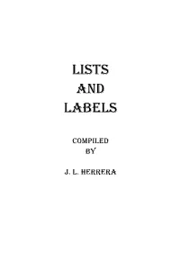Lists and Labels