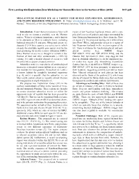 MID-LATITUDE MARTIAN ICE AS a TARGET for HUMAN EXPLORATION, ASTROBIOLOGY, and IN-SITU RESOURCE UTILIZATION. D. Viola1 (Dviola@Lpl.Arizona.Edu), A