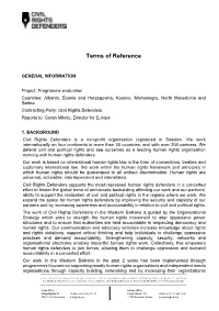 Terms of Reference