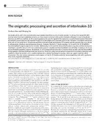 The Enigmatic Processing and Secretion of Interleukin-33