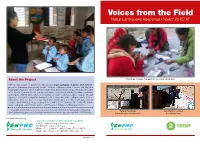 Voices from the Field Nepal Earthquake Response Project 2015/16