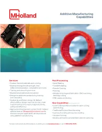Additive Manufacturing Capabilities