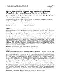 Population Dynamics of Pomacea Flagellata