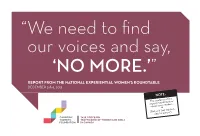 Report from the National Experiential Women's Roundtable