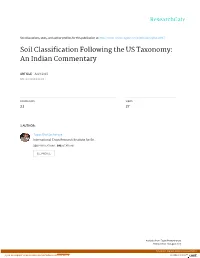 Soil Classification Following the US Taxonomy: an Indian Commentary