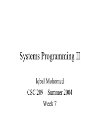 Systems Programming II
