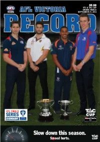 VFL Record 2014 Rnd 24.Indd
