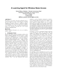 A Learning Agent for Wireless News Access