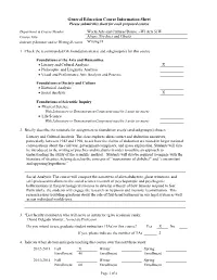 Aliens, Psychics and Ghosts Indicate If Seminar And/Or Writing II Course Writing II