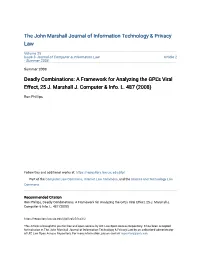 Deadly Combinations: a Framework for Analyzing the GPL’S Viral Effect, 25 J