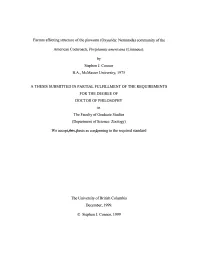 Factors Affecting Structure of the Pinworm (Oxyurida: Nematoda) Community of The