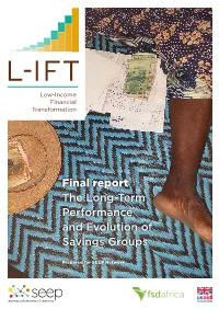 Final Report the Long-Term Performance and Evolution of Savings Groups