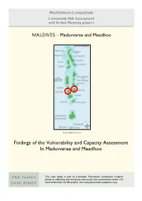Findings of the Vulnerability and Capacity Assessment in Maduvvaree and Meedhoo