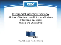 Introduction to Intermodal Industry