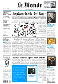 LE MONDE/PAGES&lt;UNE&gt;