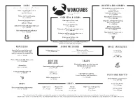 Menu Wowcrabs Англ