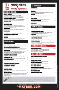 MKTBAR Menu 3.1.2021