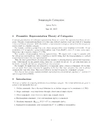 Semisimple Categories