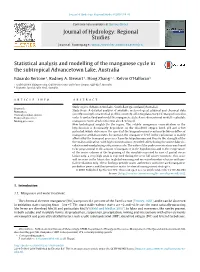 Statistical Analysis and Modelling of the Manganese Cycle in The