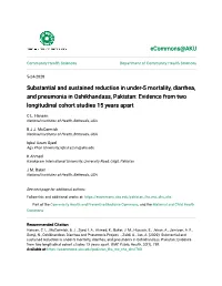 Substantial and Sustained Reduction in Under-5 Mortality, Diarrhea, And