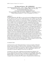 The Murmansk Initiative - RF: COMPLETION Carl Czajkowski,1Robert S