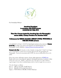 For Immediate Release Annenberg Foundation in Association With